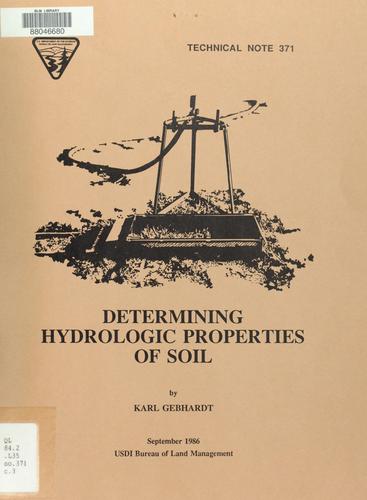 Determining hydrologic properties of soil