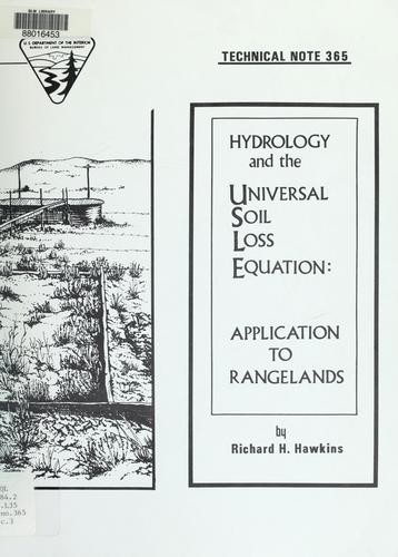 Hydrology and the universal soil loss equation