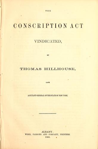 The conscription act vindicated