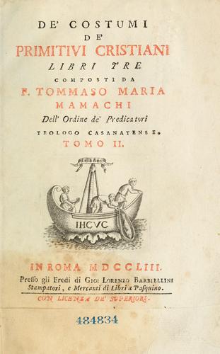 De costumi de primitivi cristiani