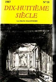Dix-huitième Siècle n°19 - La Franc-Maçonnerie