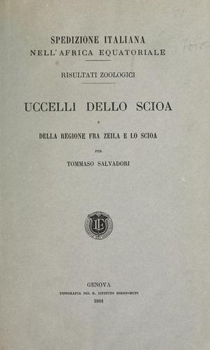 Uccelli dello scioa e della regione fra zeila e lo scioa