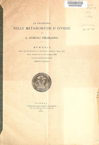 La geografia nelle Metamorfosi d'Ovidio e l'Averno virgiliano