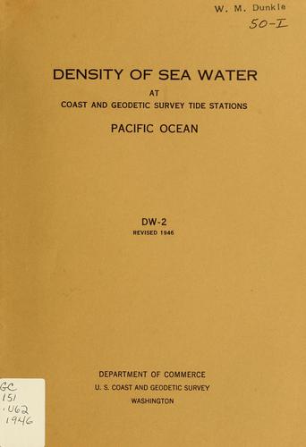 Density of sea water at Coast and Geodetic Survey tide stations