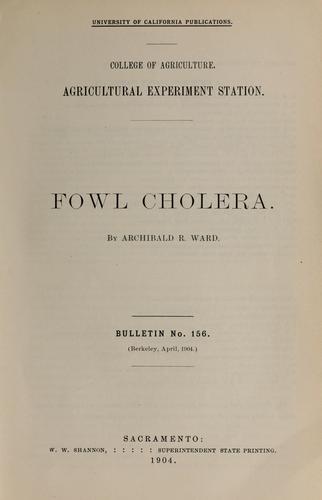 Fowl cholera