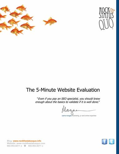 The 5-Minute Website Evaluation For SEO