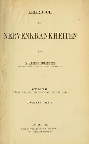 Lehrbuch der Nervenkrankheiten