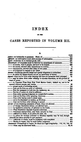 Reports of Practice Cases, Determined in the Courts of the State of New York