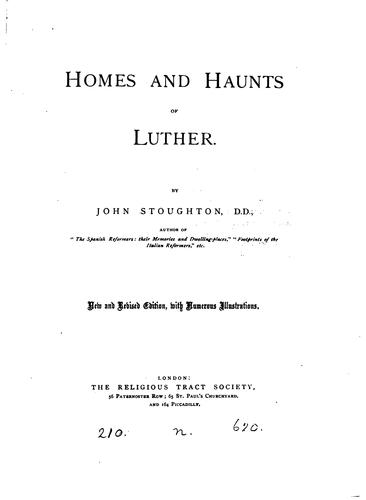 Homes and haunts of Luther