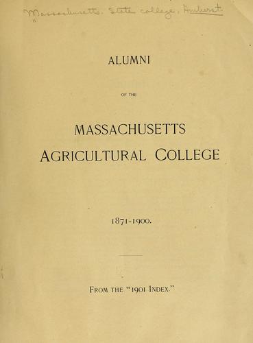 Alumni of the Massachusetts Agricultural College