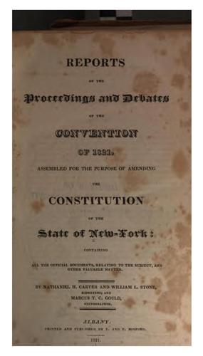 Reports of the Proceedings and Debates of the Convention of 1821, Assembled for the Purpose of ...