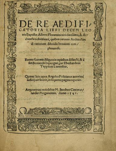 De re aedificatoria libri decem