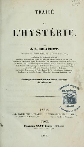 Traité de l'hystérie