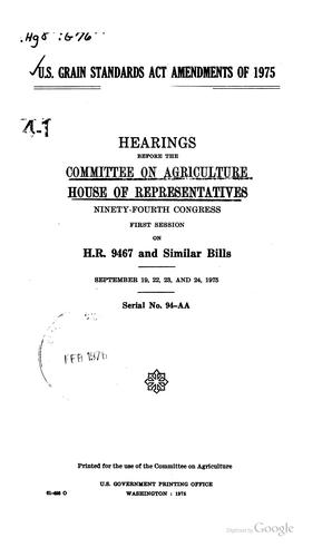 U.S. Grain Standards Act Amendments of 1975