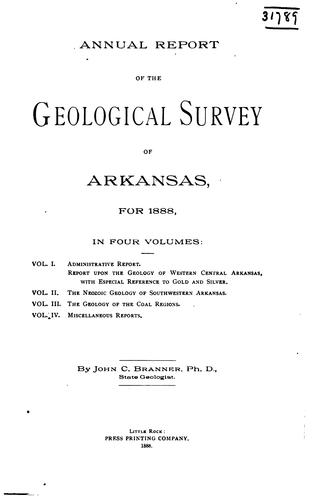 Report of the Geological Survey of Arkansas