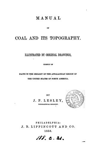 Manual of coal and its topography