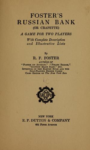 Foster's Russian bank (or crapette)
