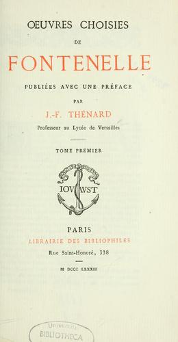 Oeuvres choisies de Fontenelle