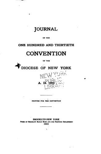Journal of the ... Annual Convention, Diocese of New York