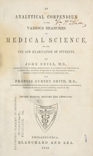 An analytical compendium of the various branches of medical science