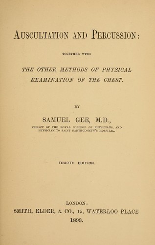 Auscultation and percussion