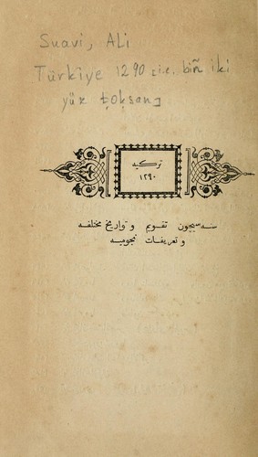 Türkiye 1290 [i.e. biñ iki yüz ṭoḳsan]