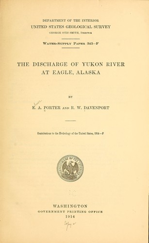 The discharge of Yukon River at Eagle, Alaska...