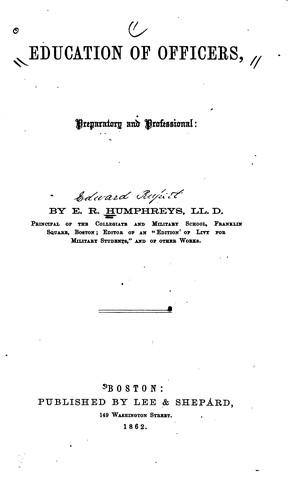 Education of Officers