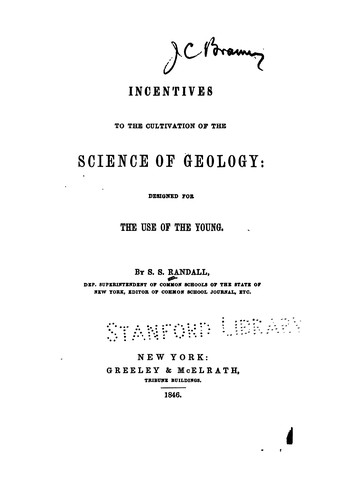 Incentives to the Cultivation of the Science of Geology: Designed for the Use of the Young
