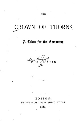 The Crown of Thorns: A Token for the Sorrowing