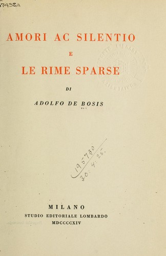 Amori ac silentio