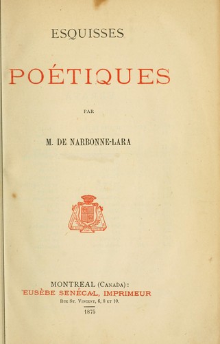 Esquisses poétiques