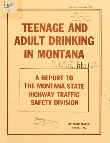 Teenage and adult drinking in Montana