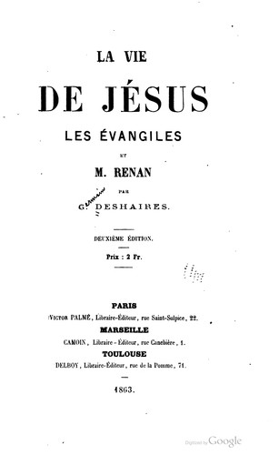 La vie de Jésus