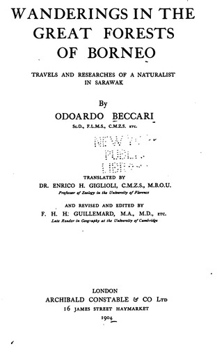 Wanderings in the Great Forests of Borneo: Travels and Researches of a ...