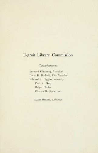 Detroit public library branches, 1914
