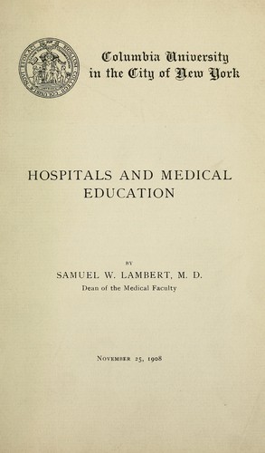 Hospitals and medical education