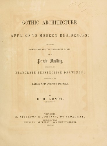Gothic architecture applied to modern residences