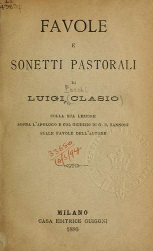 Favole e sonetti pastorali