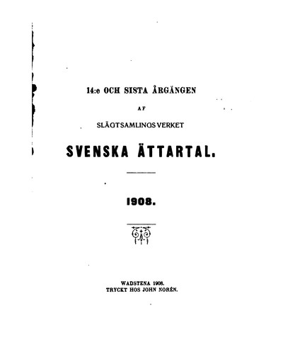 Svenska ättartal