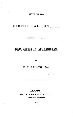 Note on the historical results deducible from recent discoveries in Afghanistan