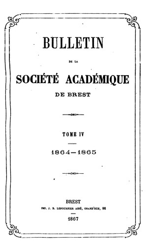 Bulletin de la Société Académique de Brest