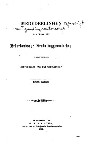 Tijdschrift voor zendingswetenschap, mededeelingen