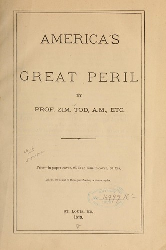 America's great peril