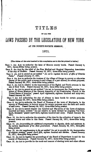 Statutes at Large of the State of New York: Comprising the Revised Statutes ...