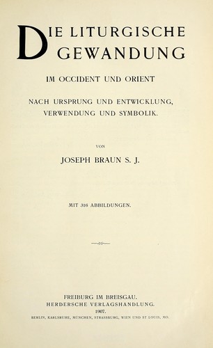 Geschichte der liturgischen Gewänder des Mittelalters