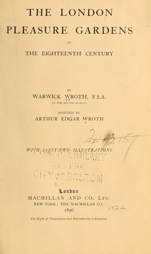 The London Pleasure Gardens of the Eighteenth Century
