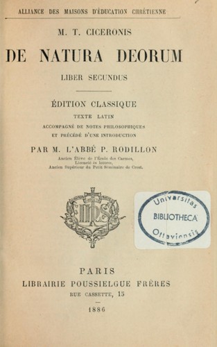 De natura deorum