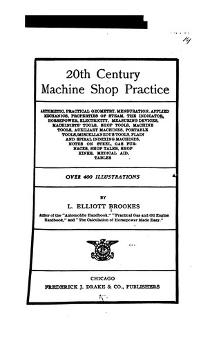 20th century machine shop practice