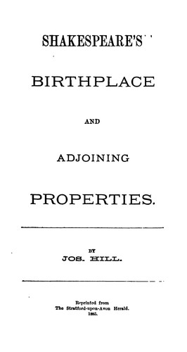 Shakespeare's Birthplace and Adjoining Properties